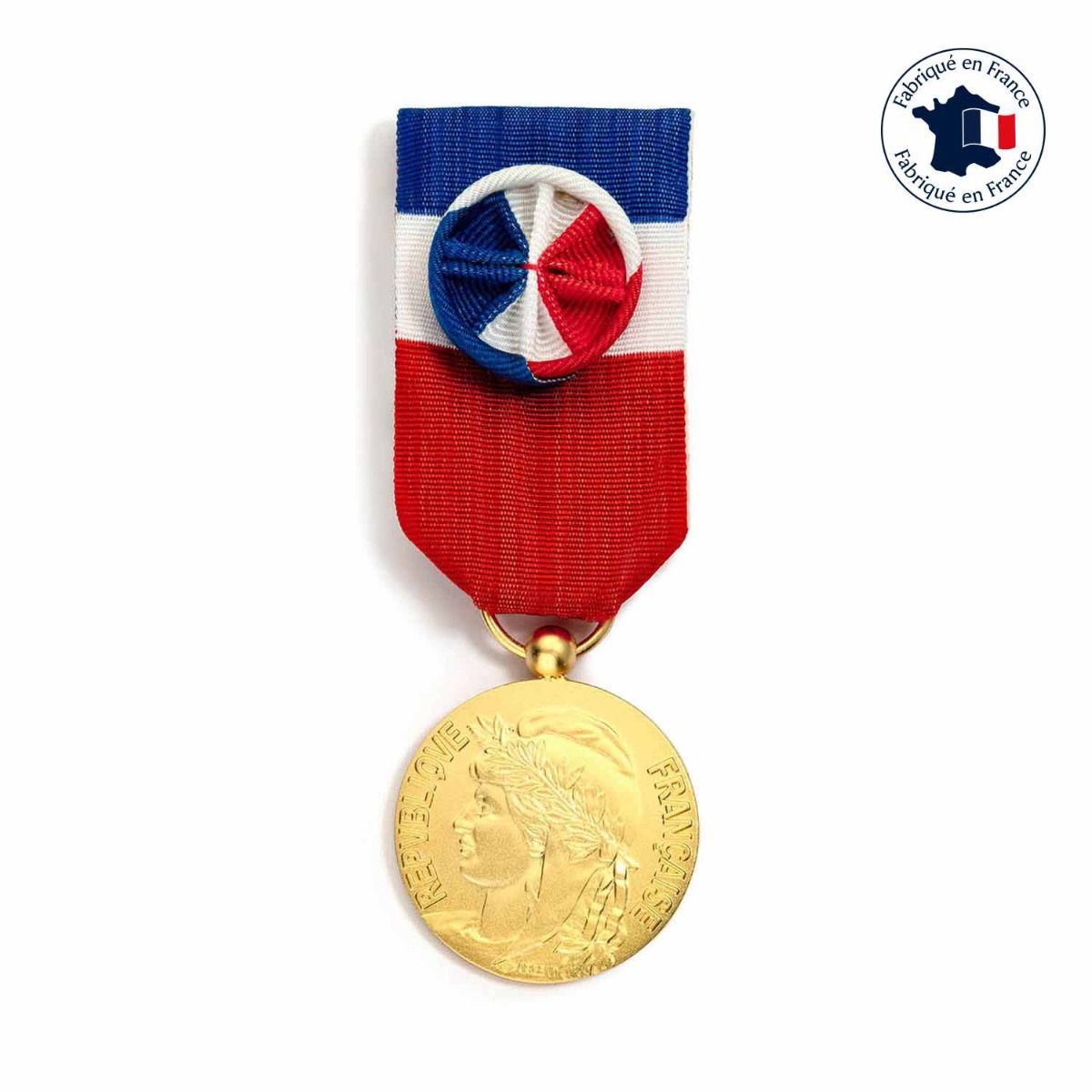 médaille du travail 30 ans en bronze doré fabriquée en France