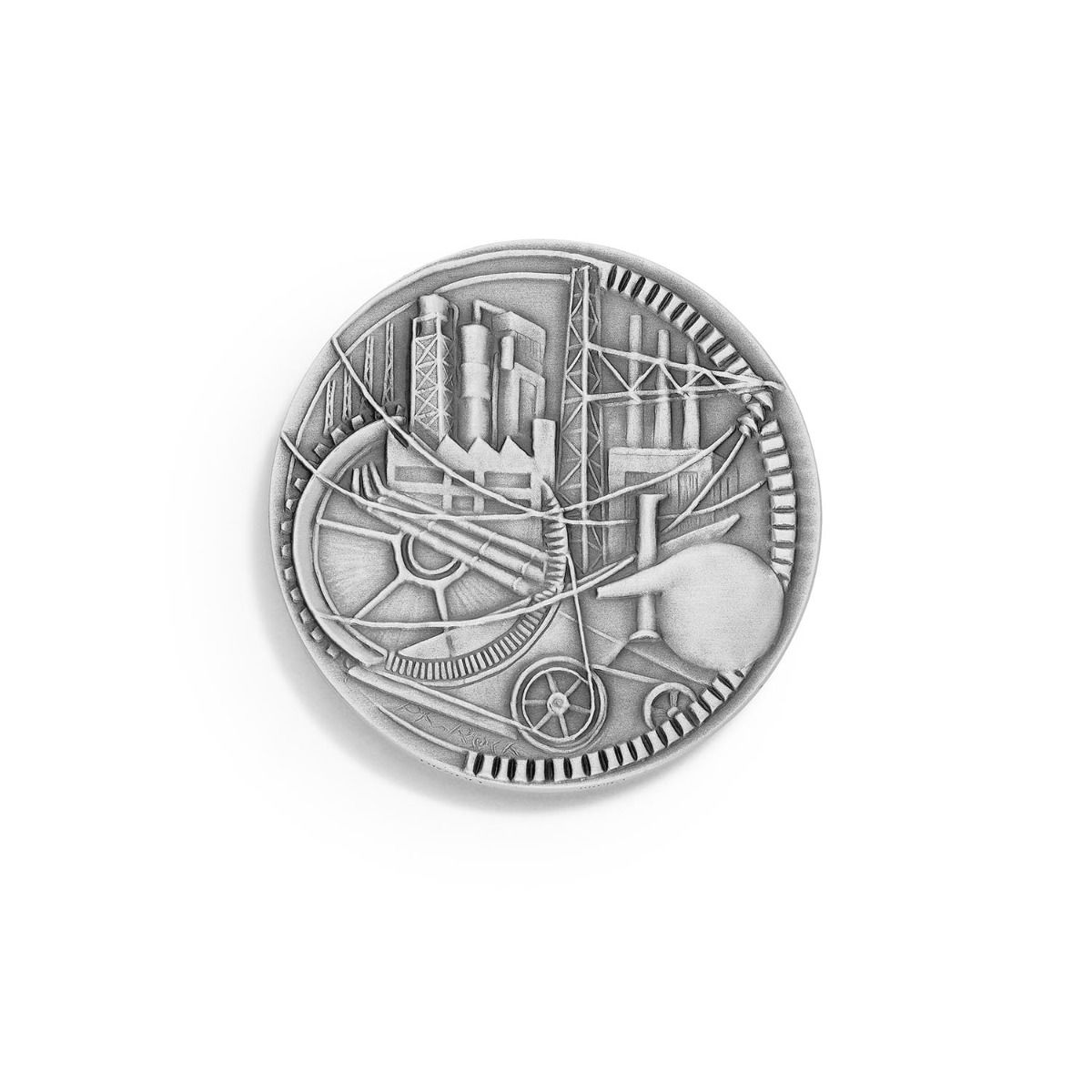 médaille industrie argentée