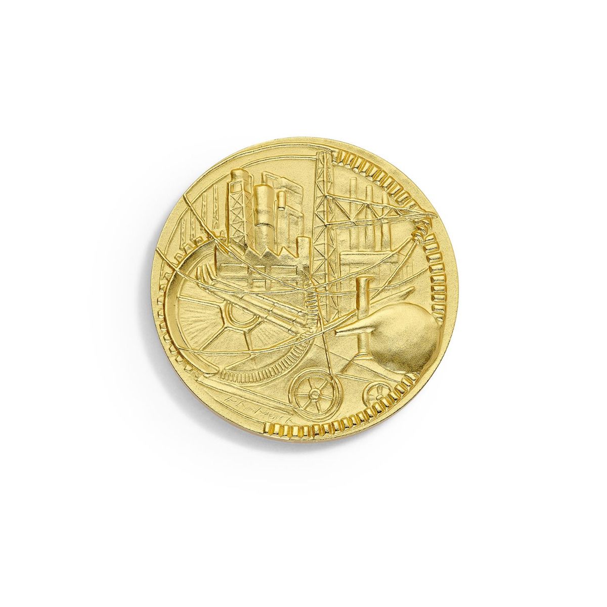 médaille industrie dorée