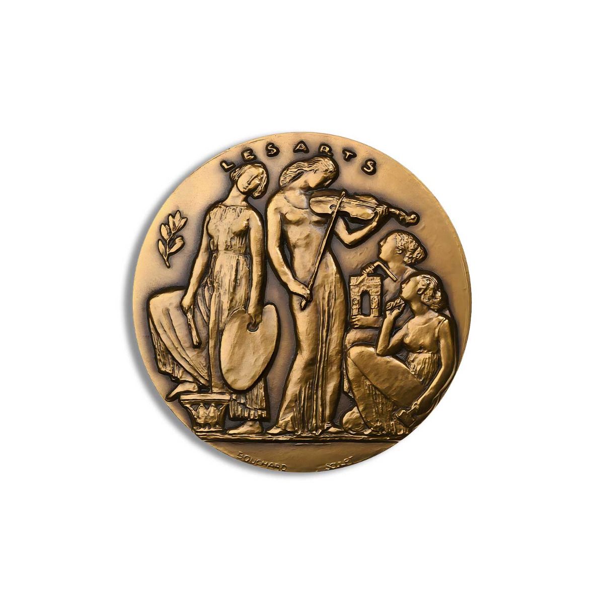 médailles les arts de Bouchard en bronze