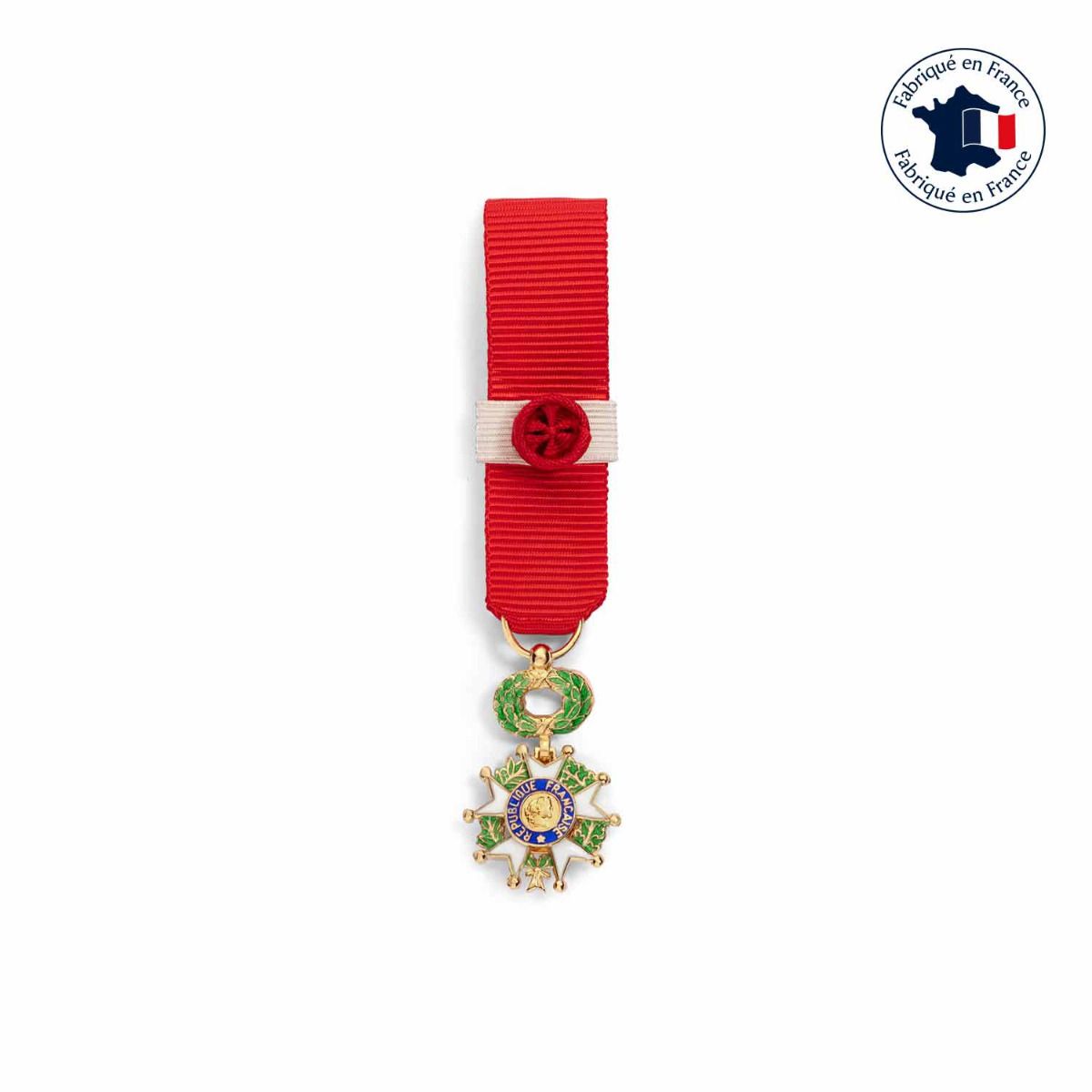 médaille miniature commandeur de la Légion d'honneur fabriquée en France