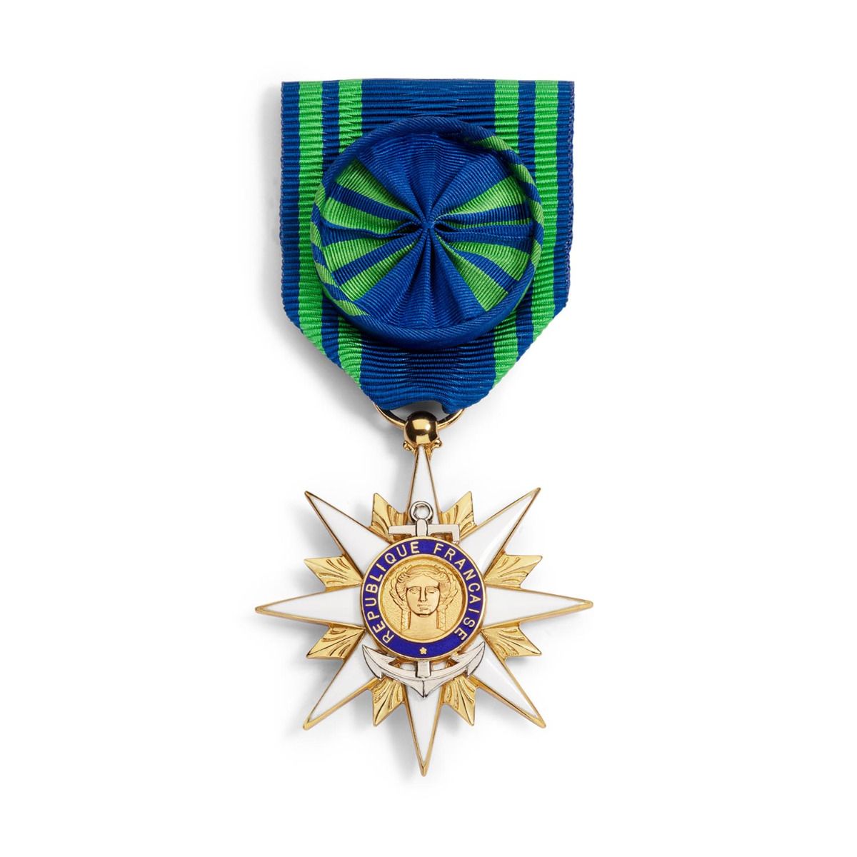 Médaille du Mérite Maritime pour Officier en Argent doré face