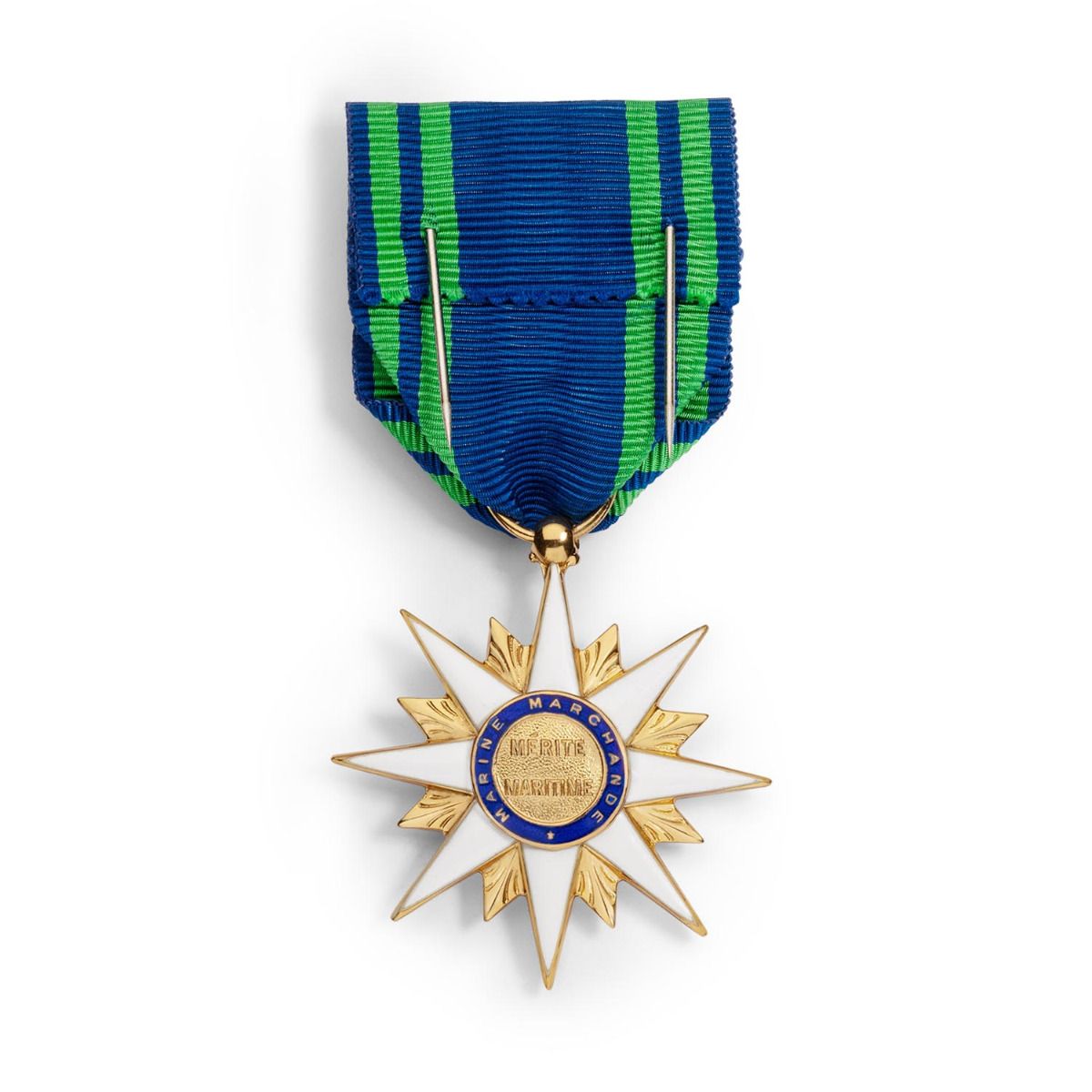 Médaille du Mérite Maritime pour Officier en Argent doré revers