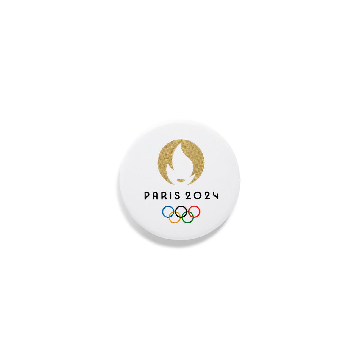 Badge JO 2024 - Emblème blanc en aluminium