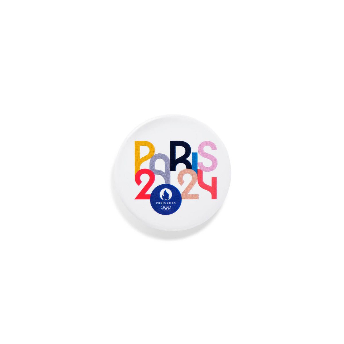 Badge JO 2024 - Paris 2024 multicolore en aluminium