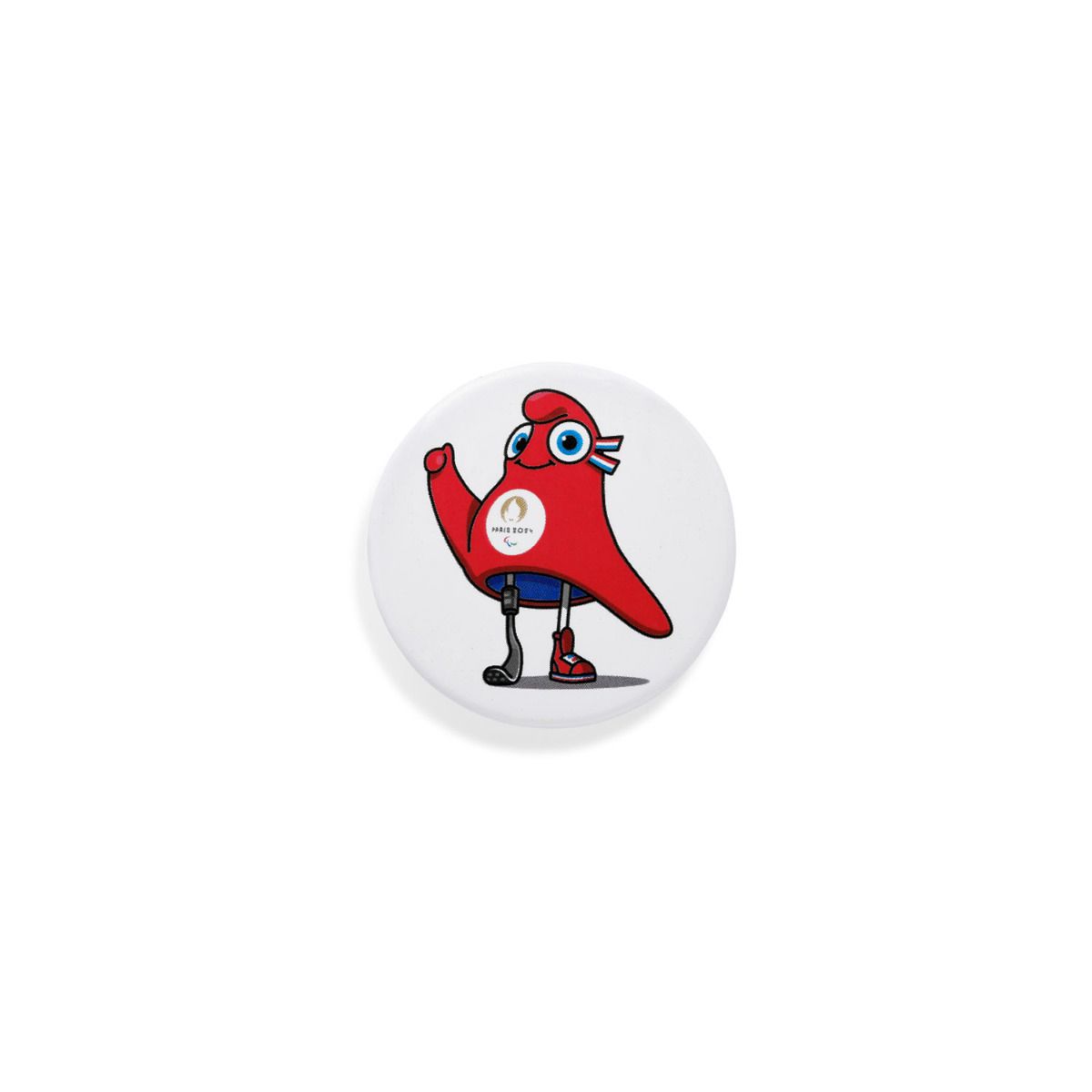 Badge Para 2024 - Mascotte Bienvenue en aluminium