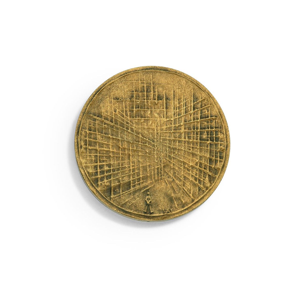 médaille construction signée Lay face