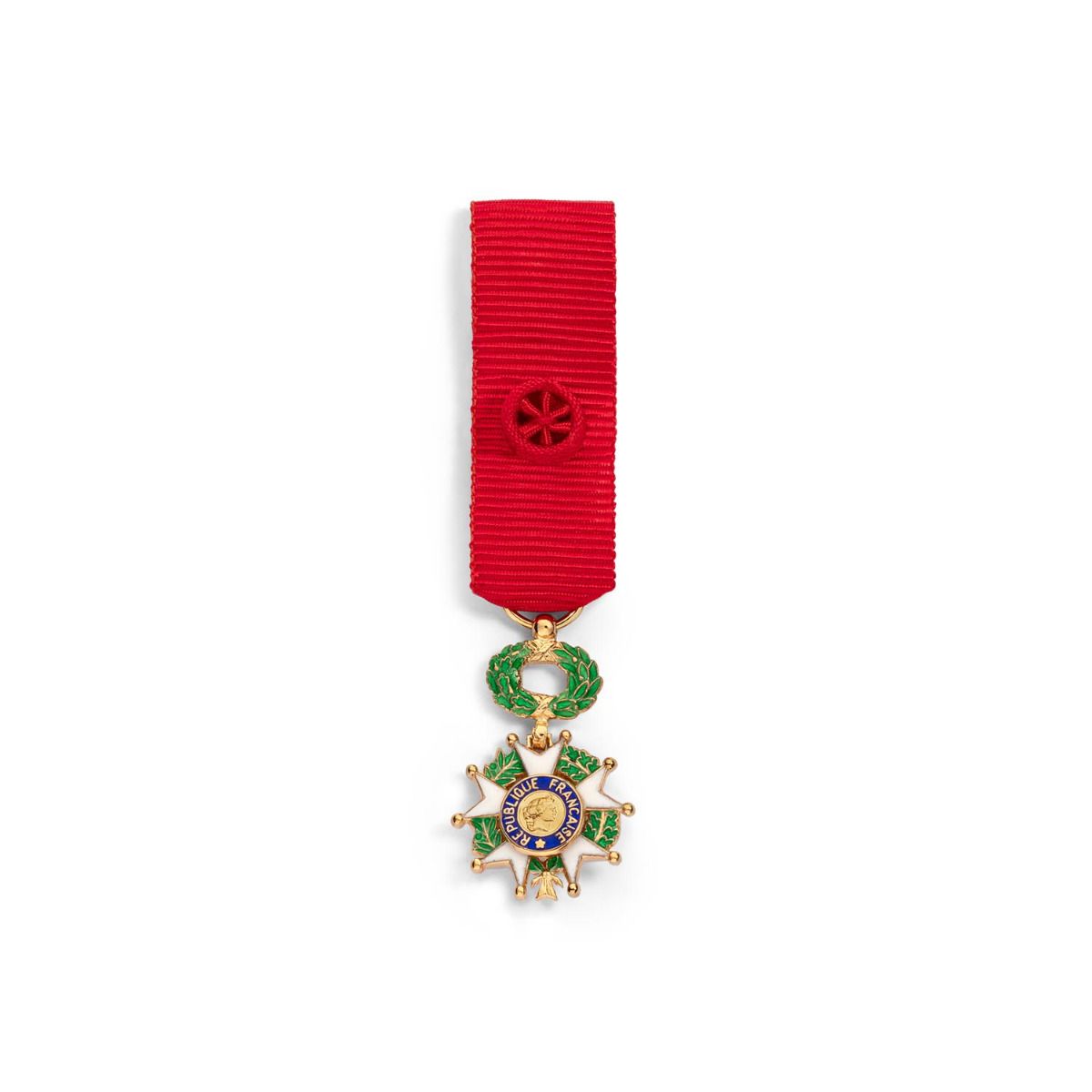 Miniature de la Légion d'Honneur Officier en Argent doré face