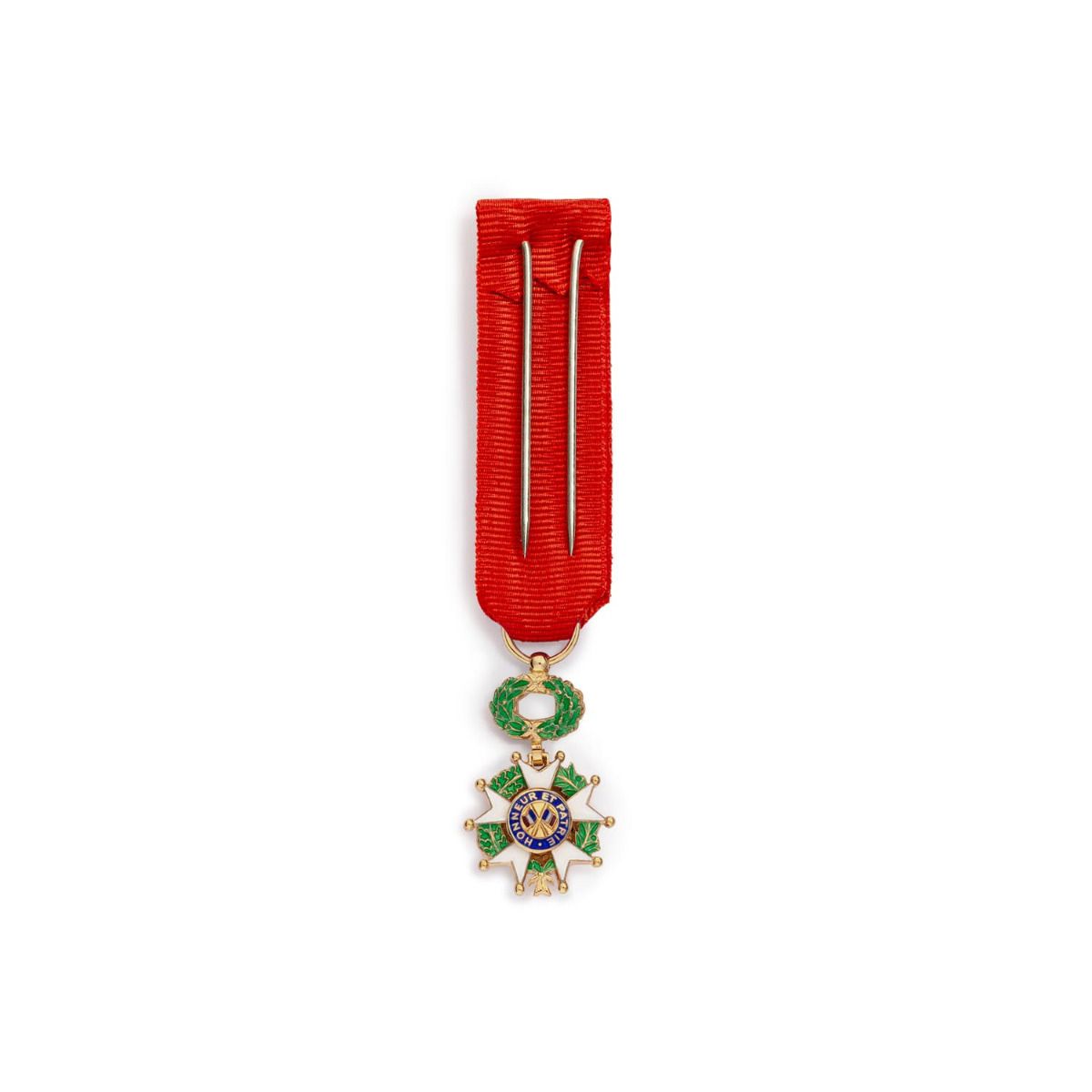 Miniature de la Légion d'Honneur Officier en Argent doré revers