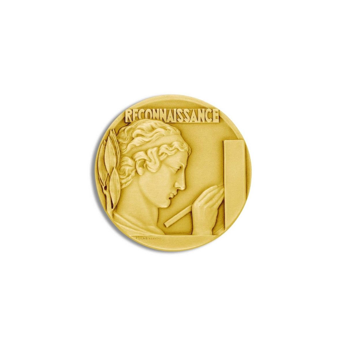médaille reconnaissance dorée 50 mm