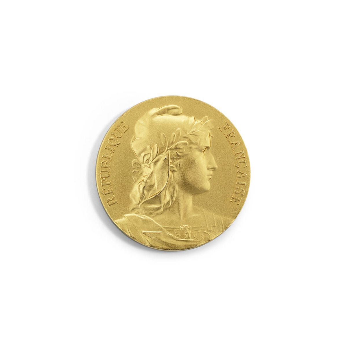 médaille république portrait Marianne doré