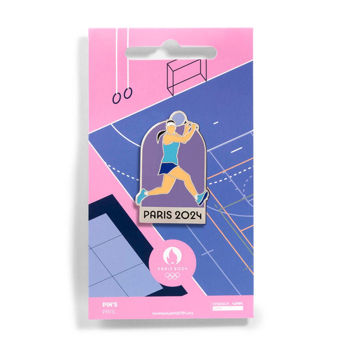 Pin's JO 2024 - Indoor Tennis face
