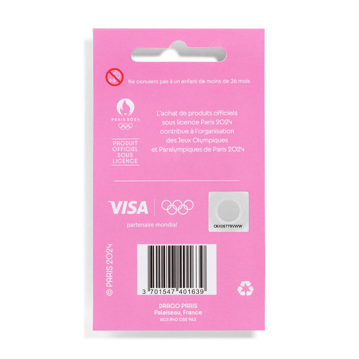 Pin's JO 2024 - Gymnastique Barres Asymétriques revers