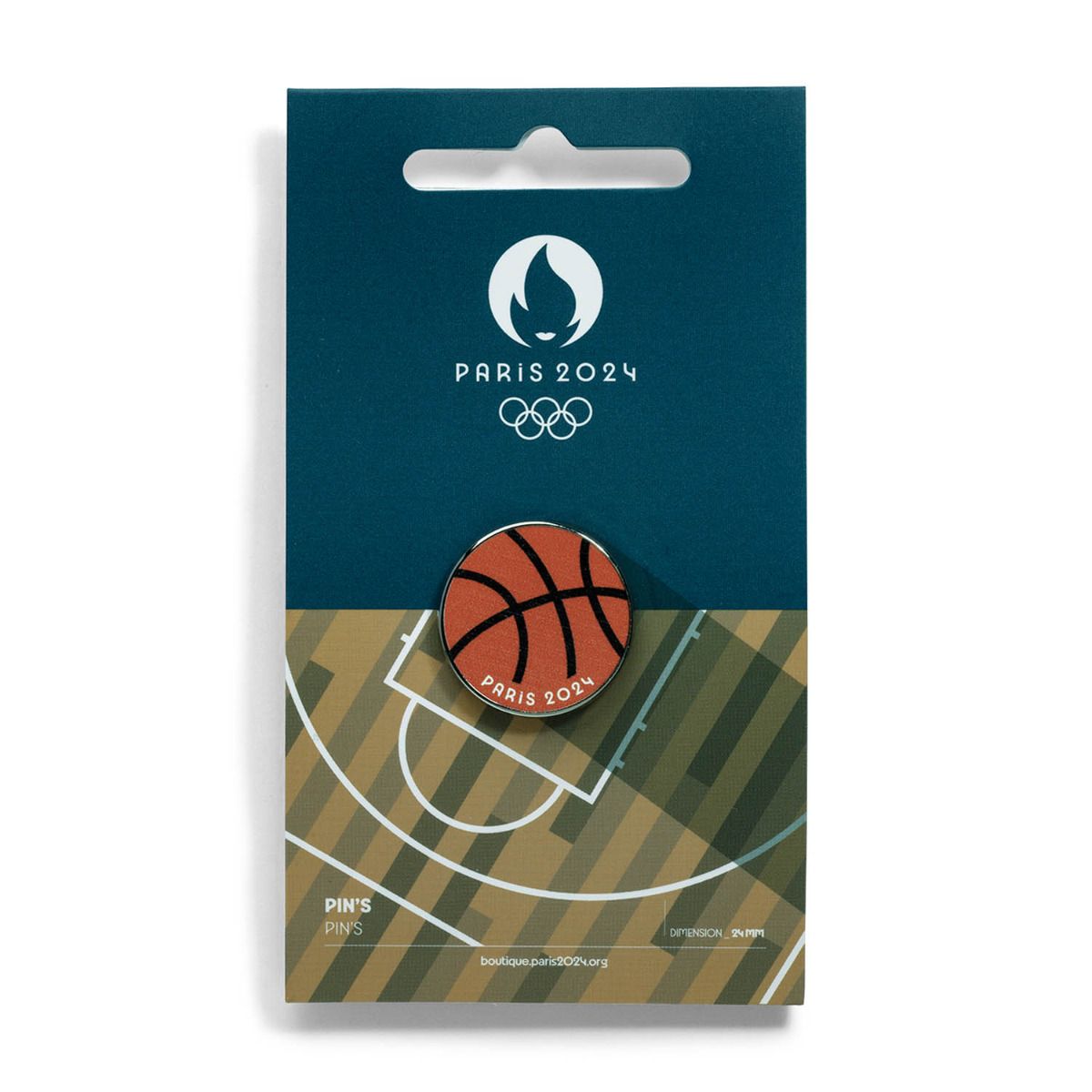 Pin's JO 2024 - Terrains de jeux Basket face