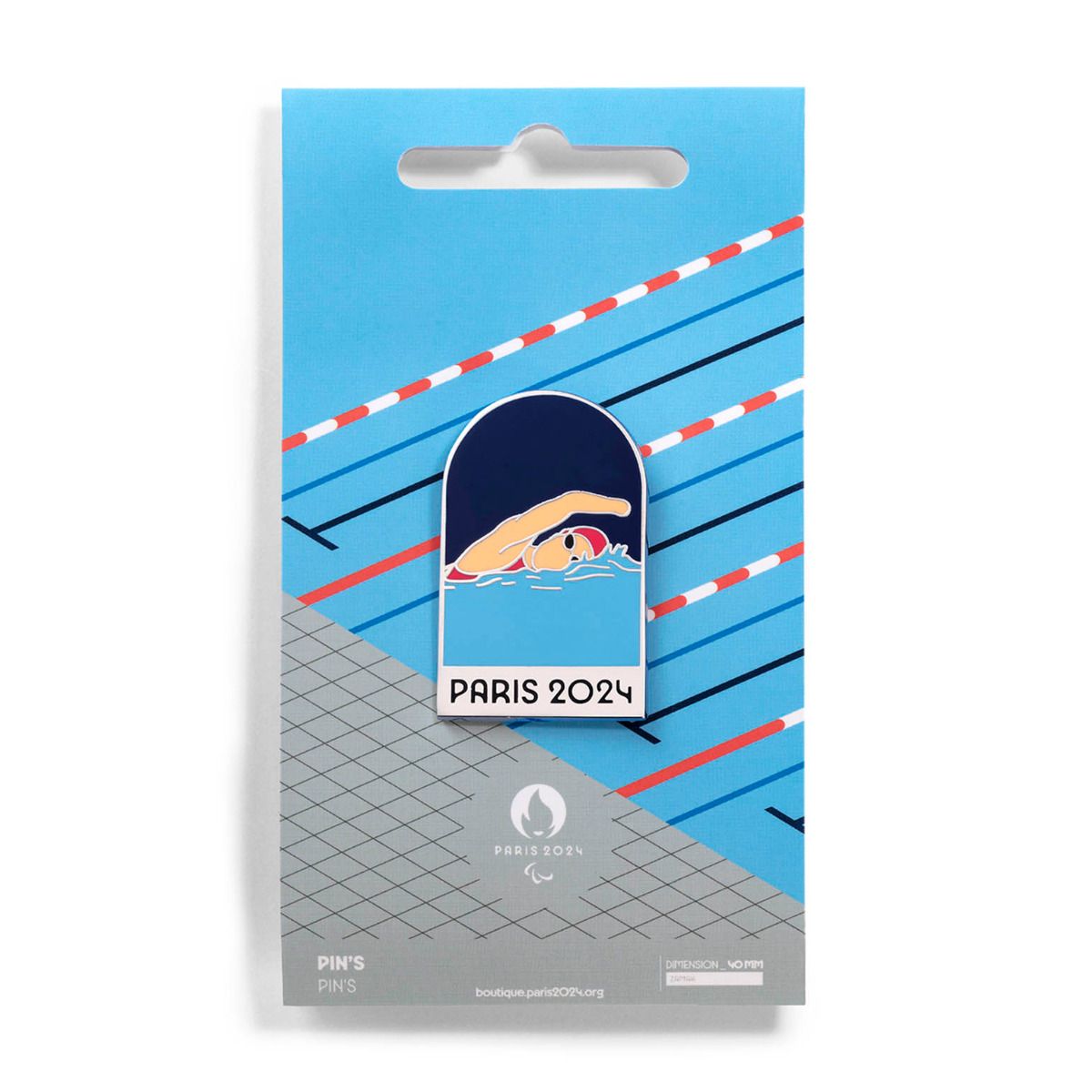 Pin's Para 2024 - Para Natation face