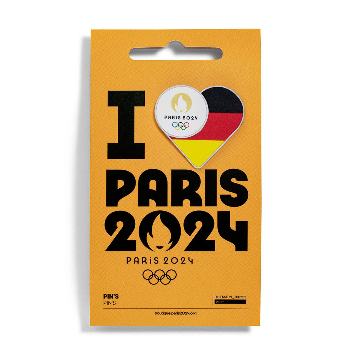 Pin's JO 2024 - Drapeau Allemagne en Zamack face