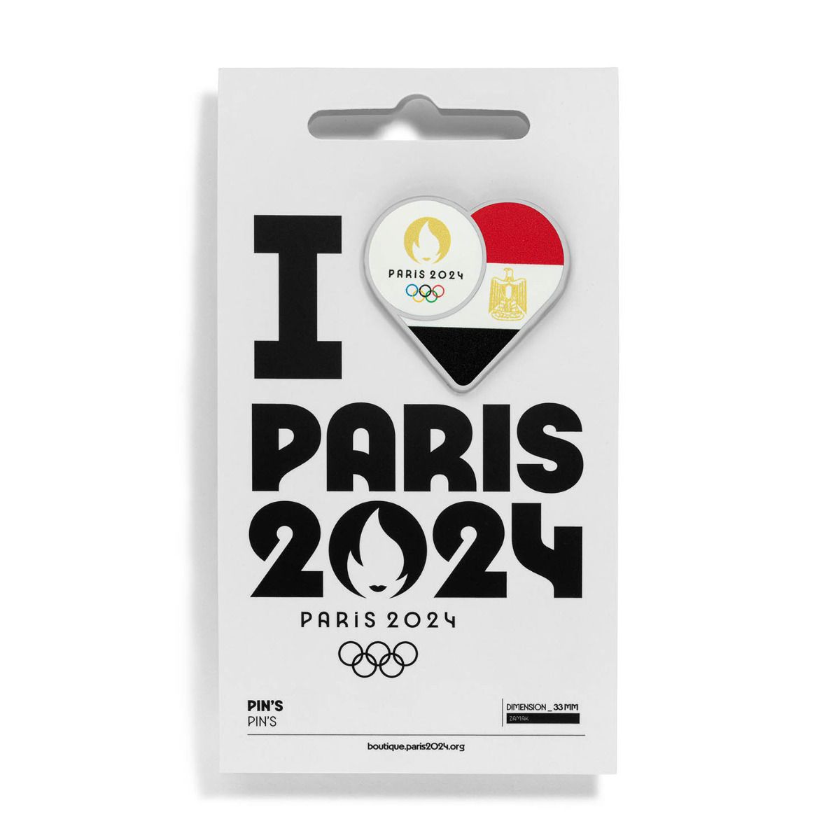 Pin's JO 2024 - Drapeau Egypte en Zamack face