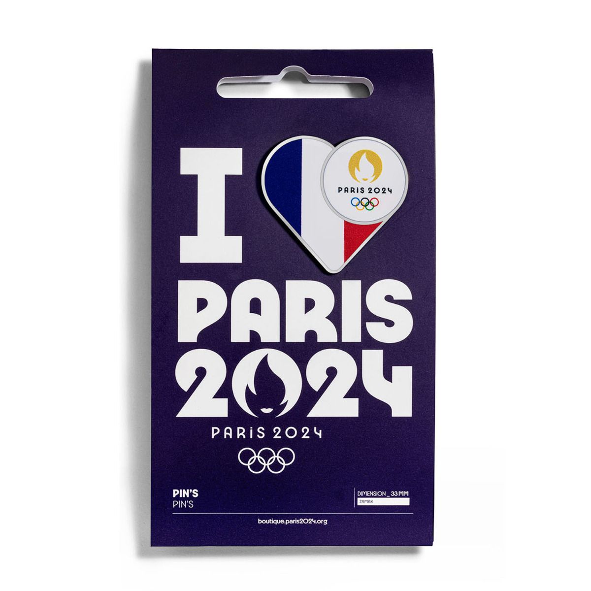 Pin's JO 2024 - Drapeau France en Zamack face