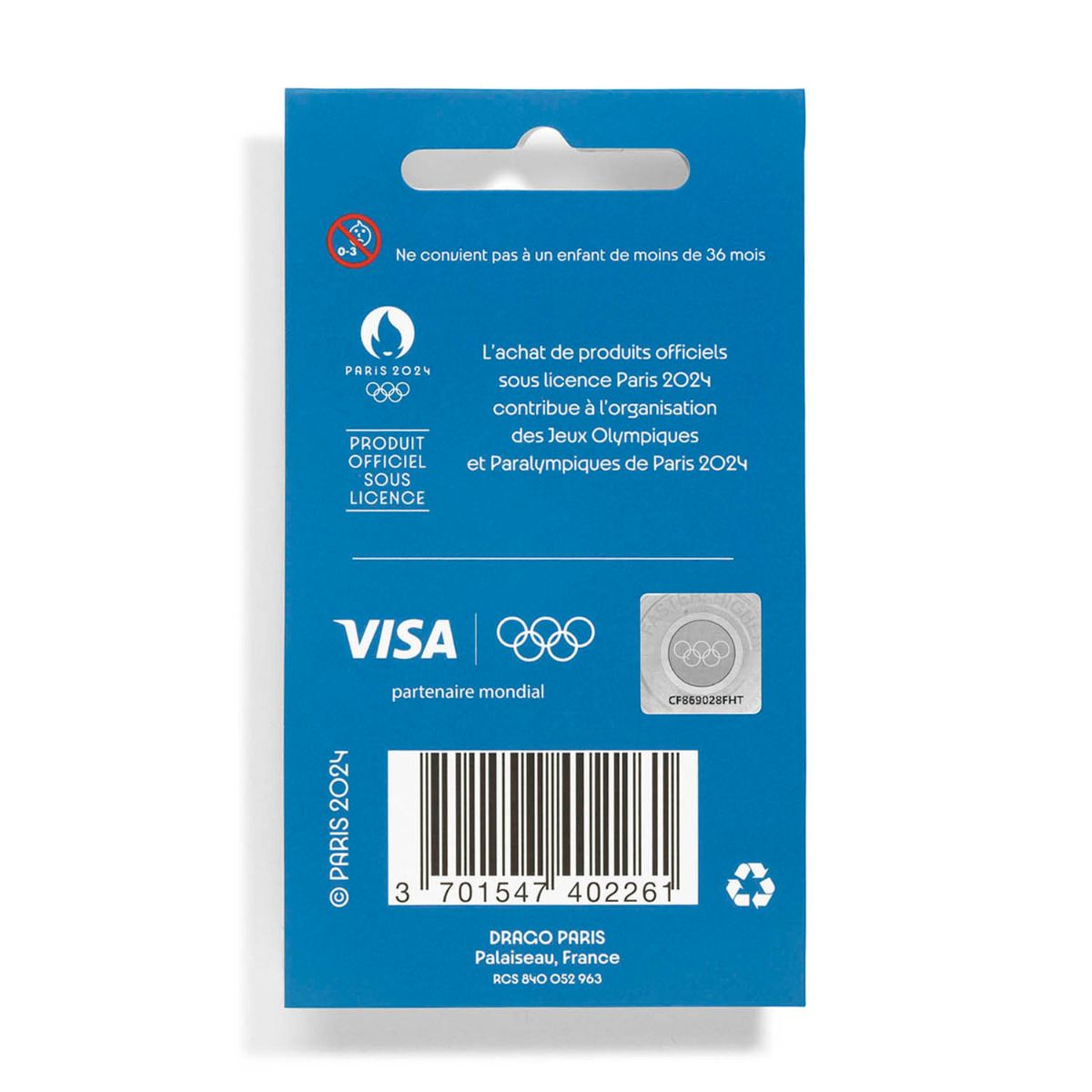 Pin's JO 2024 - Place de la Concorde en Zamack
Collection Paris 2024 - Gamme Monuments revers