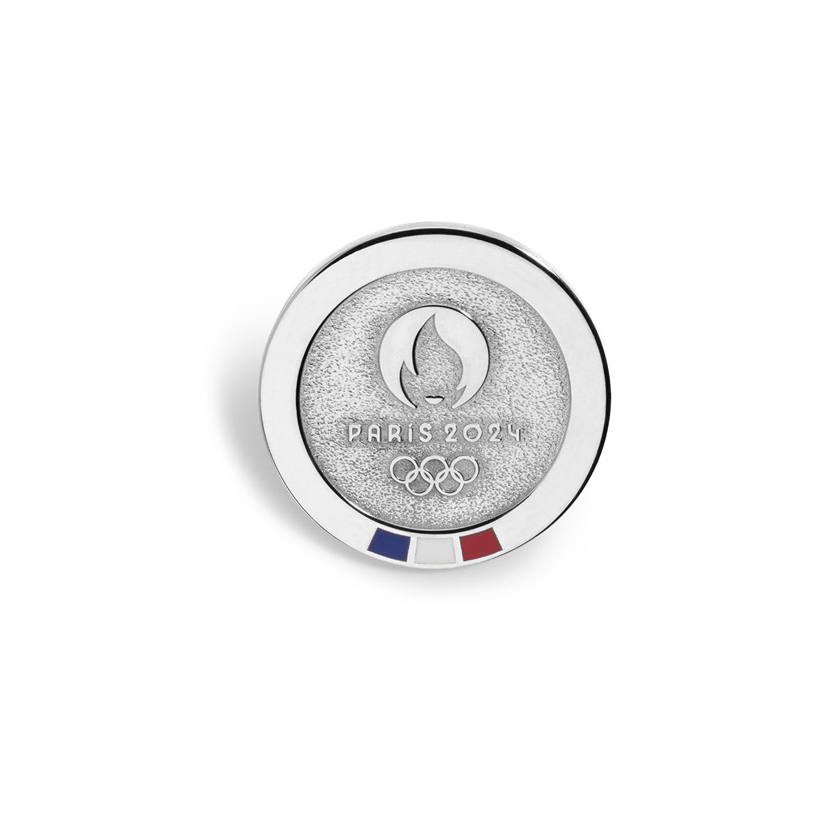 Pin's Para 2024 - Premium argenté drapeau français en Argent