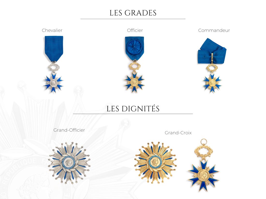 les grades de l'ordre national du mérite