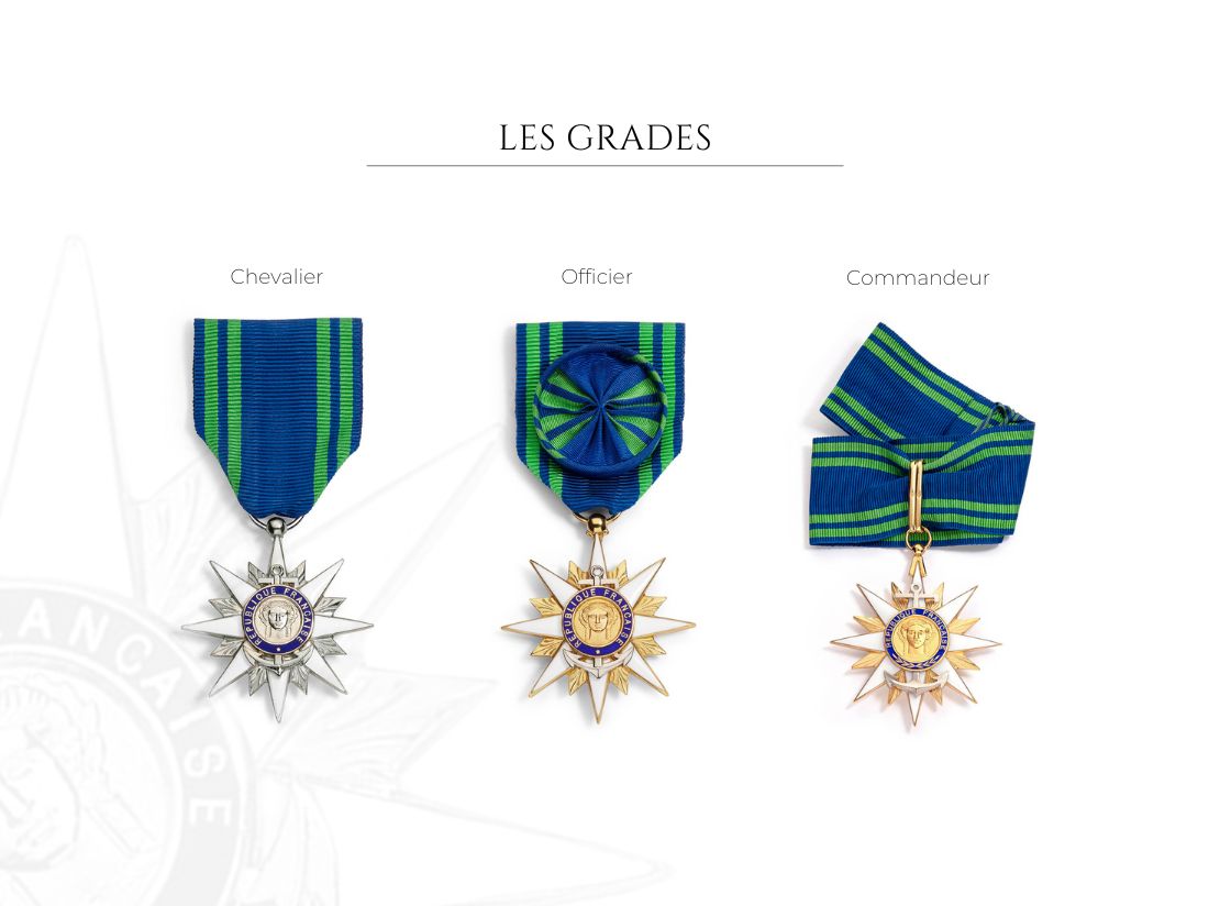 les grades mérite maritime