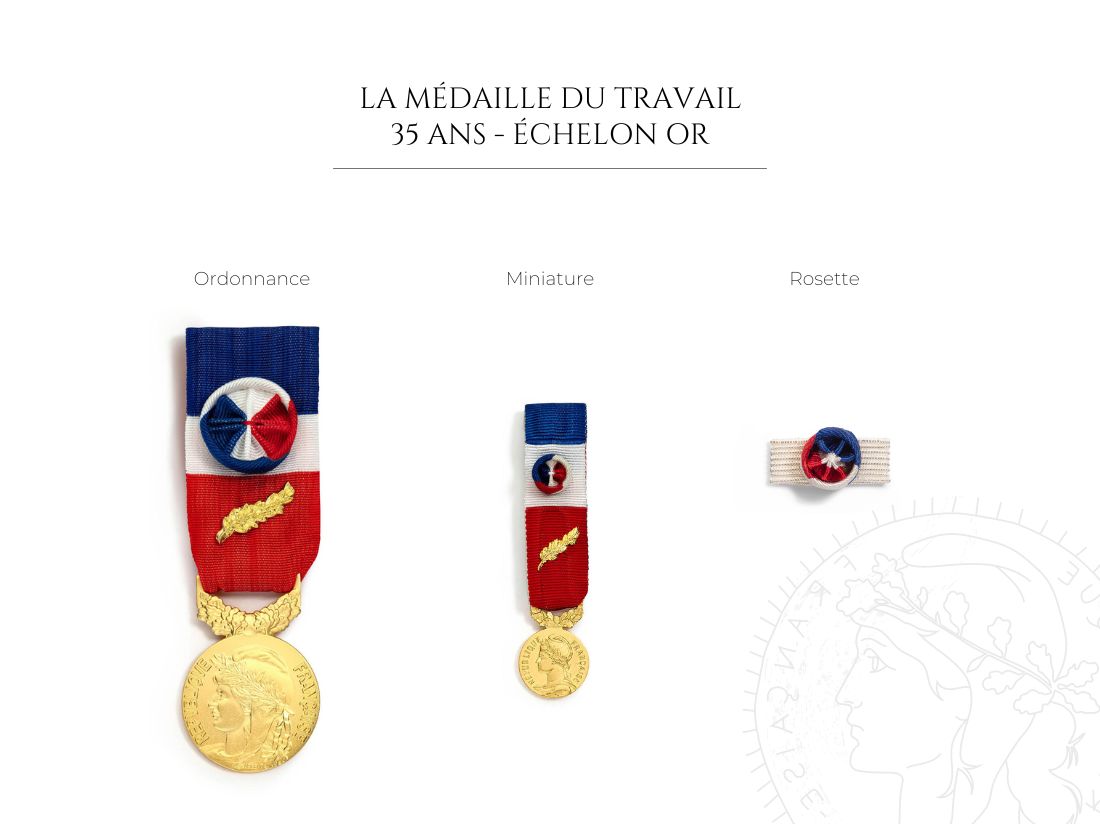 représentation médaille du travail 35 ans