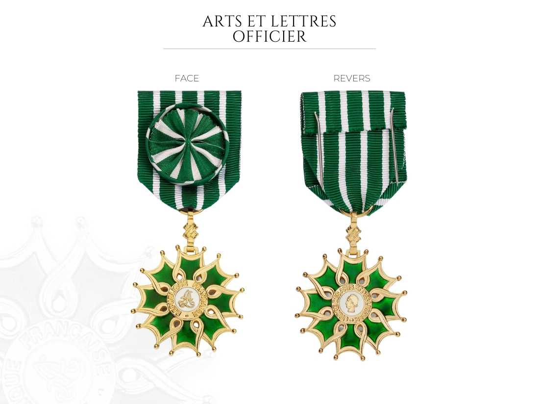 représentation médaille arts et lettres officier