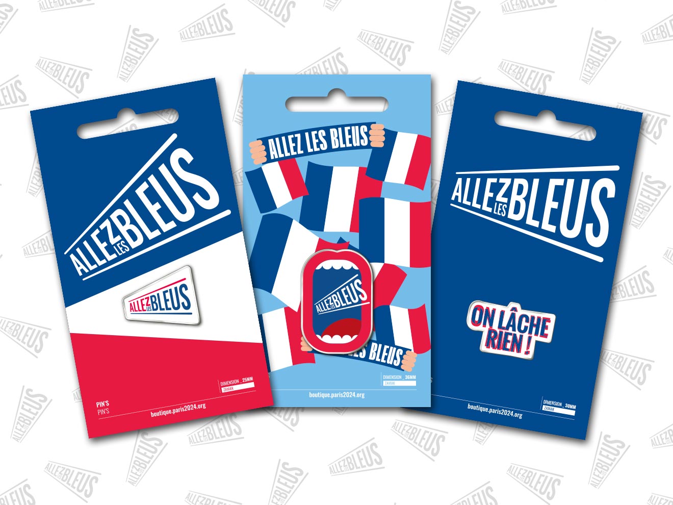 Pin's JO 2024 collection Allez les Bleus